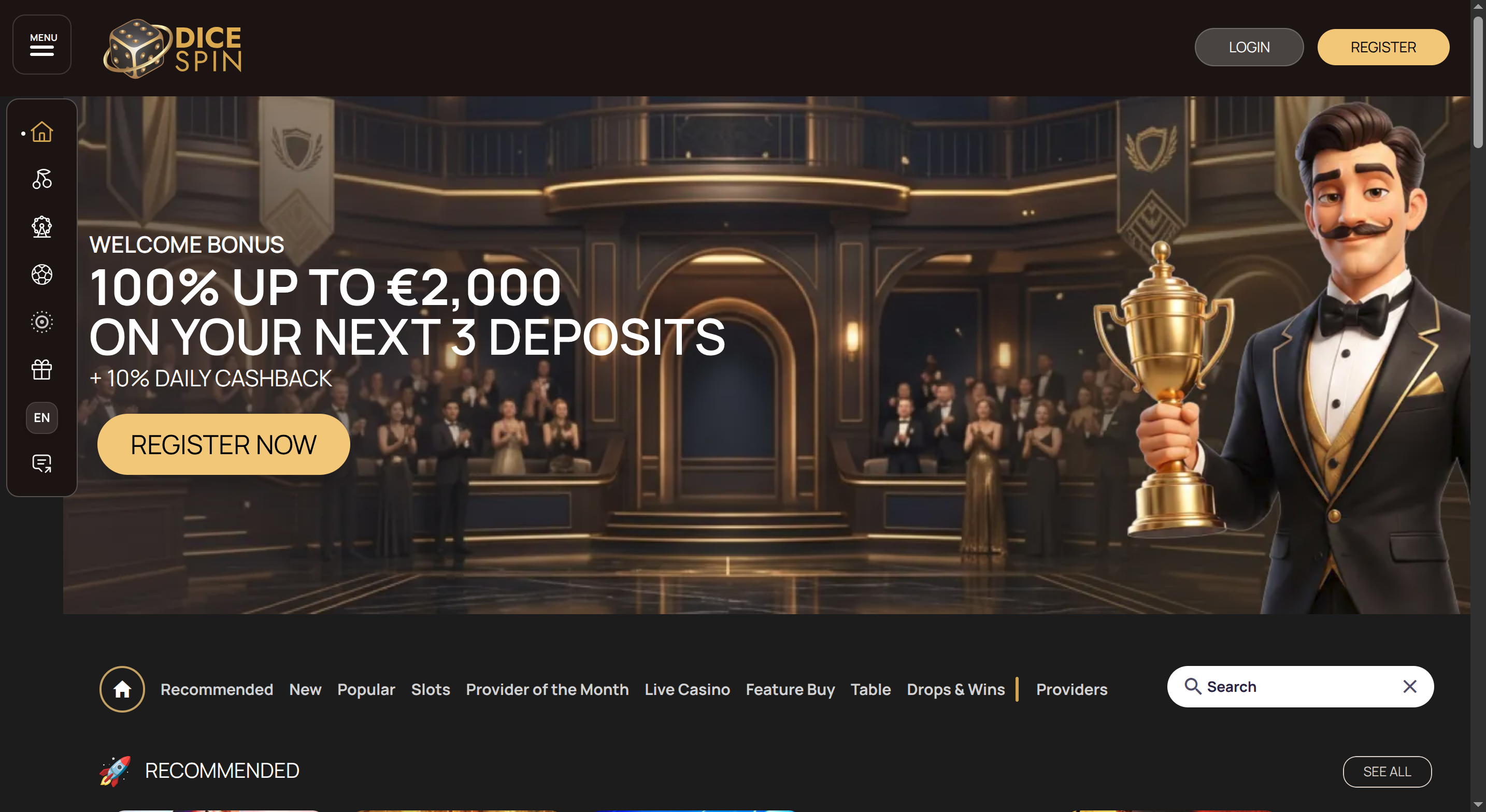 Welkom bij Dice Spin Casino